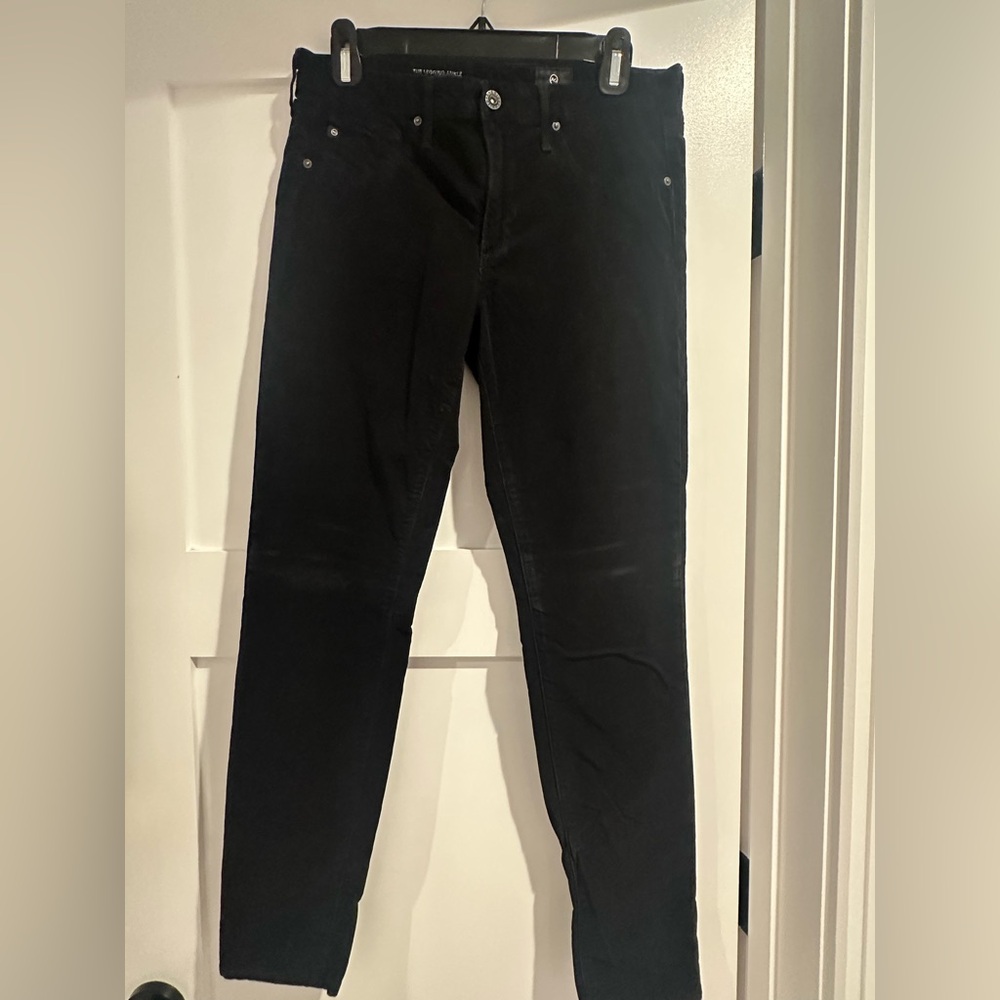 AG Adriano Goldschmied Black Corduroy Skinny Jeans